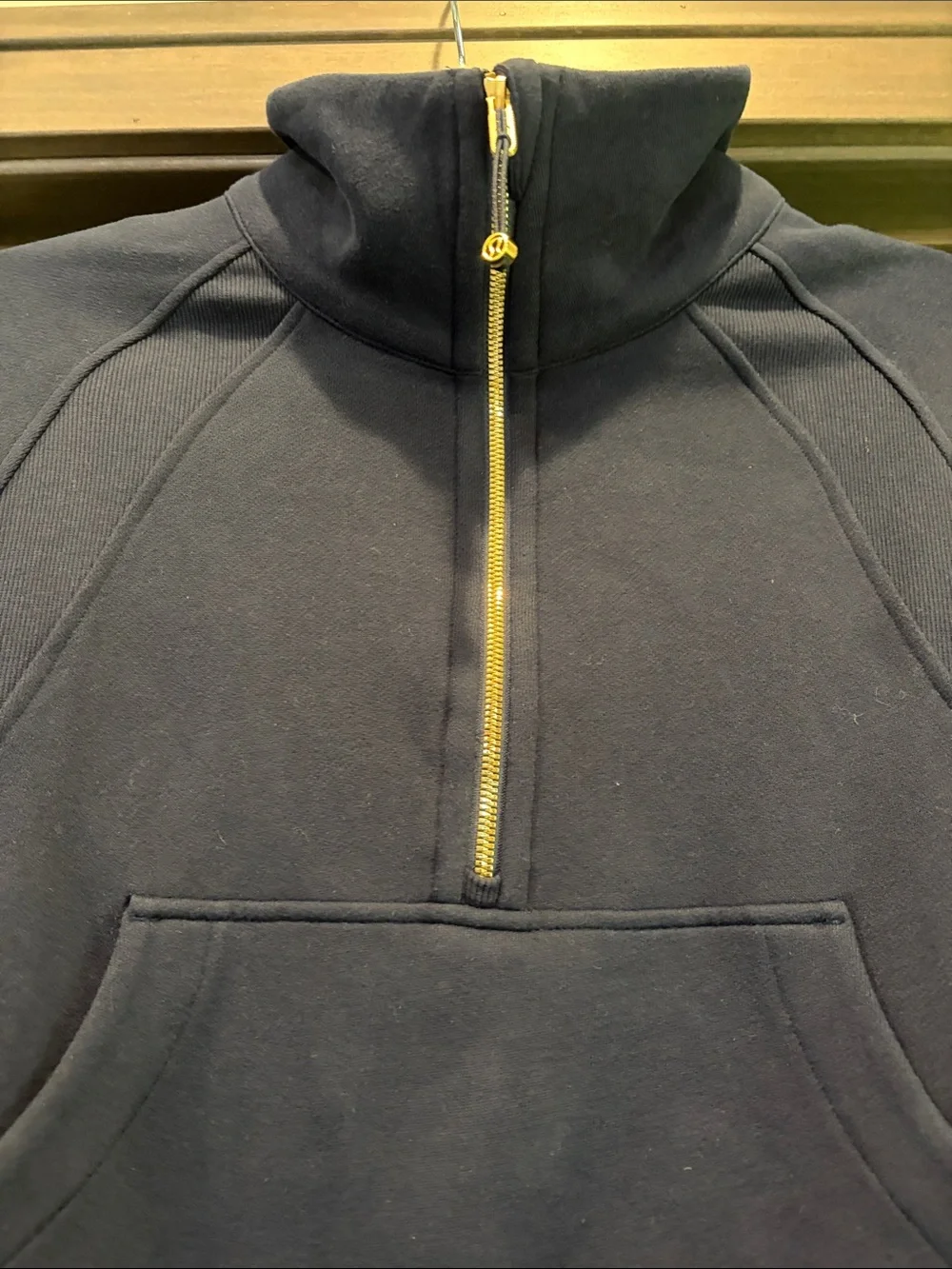 Lululemon Oversized Funnel Half-Zip Scuba with Gold Logo